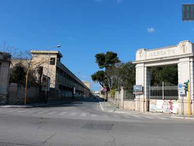 Il mercato presenta quattro ingressi monumentali in pietra, l�ultimo dei quali (che si affaccia su via Napoli) permetteva l'accesso al vivaio comunale ora in disuso. Da qui possiamo avere una visione d�insieme di via Caracciolo